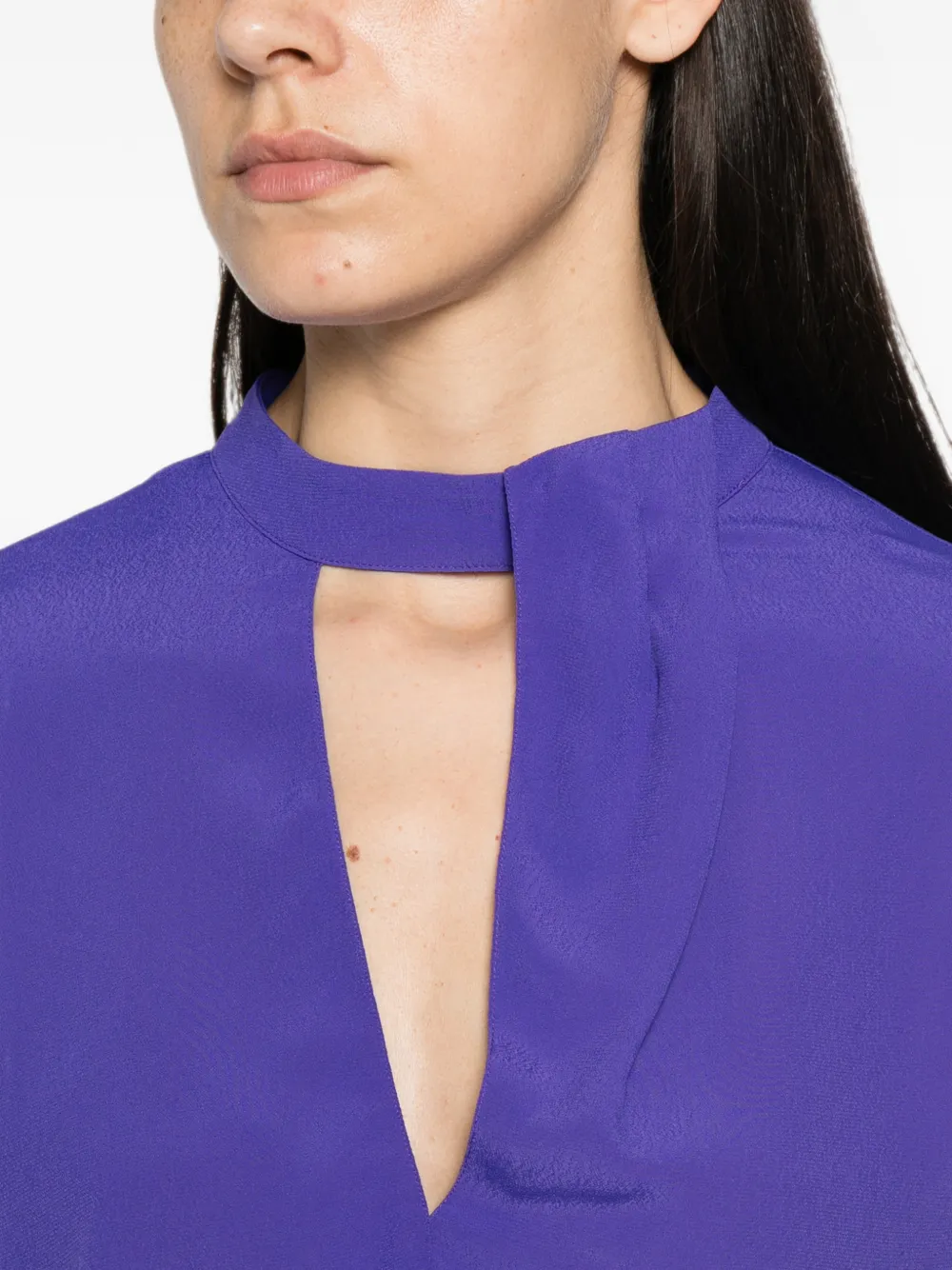 Patrizia Pepe Uitgesneden blouse Paars