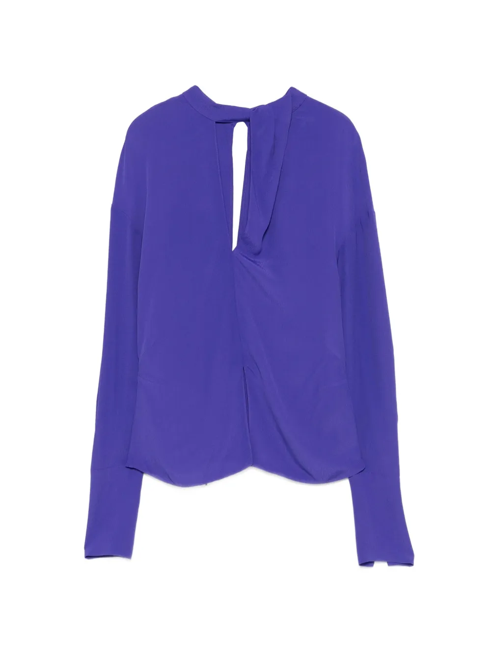 Patrizia Pepe cut-out V-neck blouse - Viola