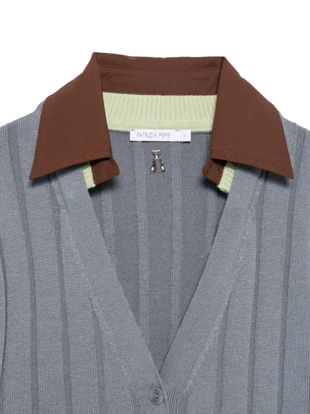 Patrizia Pepe Vest met colourblocking Grijs
