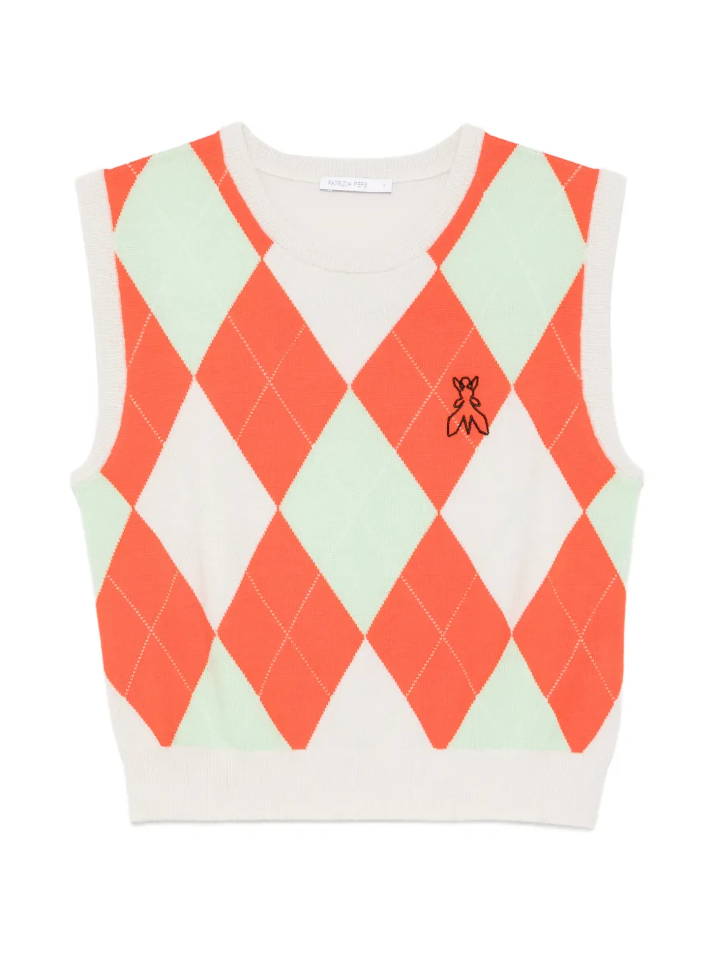 Patrizia Pepe argyle-knit wool sweater vest - Toni neutri