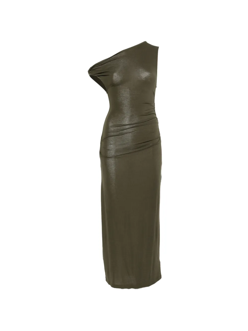 Patrizia Pepe asymmetric draped midi dress - Green