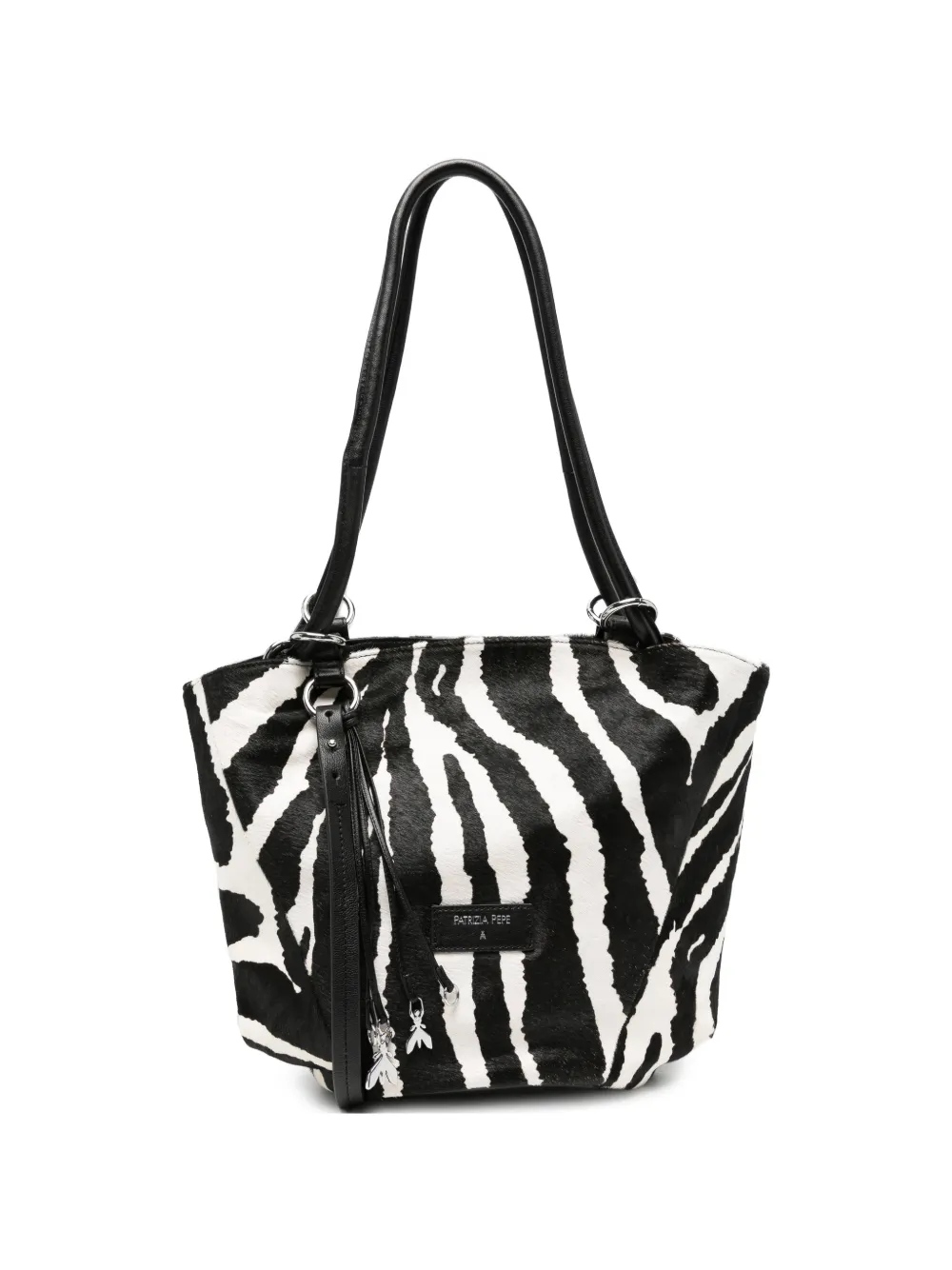 Patrizia Pepe zebra-print shoulder bag - Nero