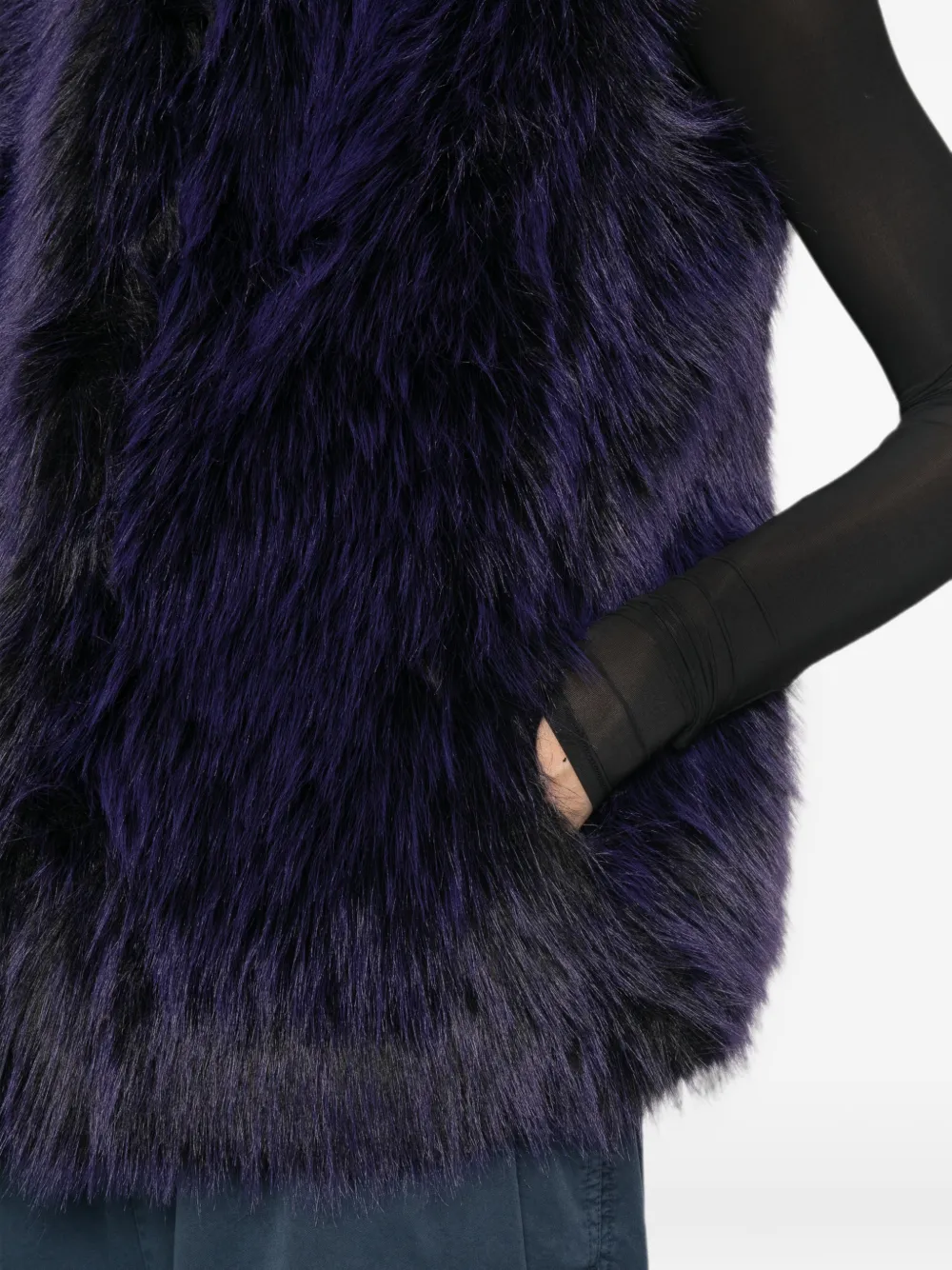 Patrizia Pepe Fluffy bodywarmer Paars