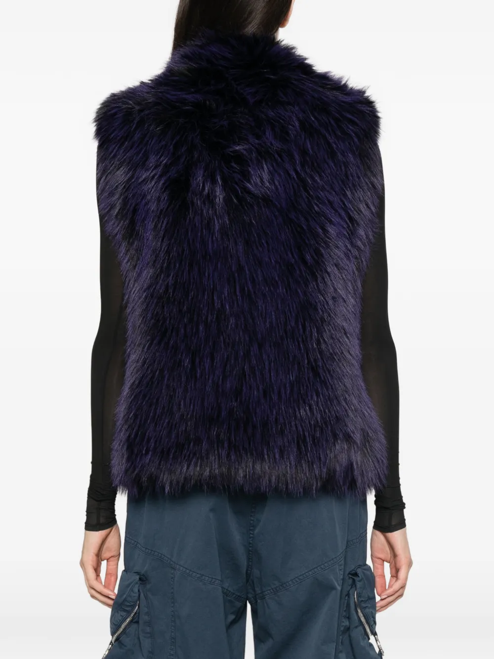 Patrizia Pepe Fluffy bodywarmer Paars