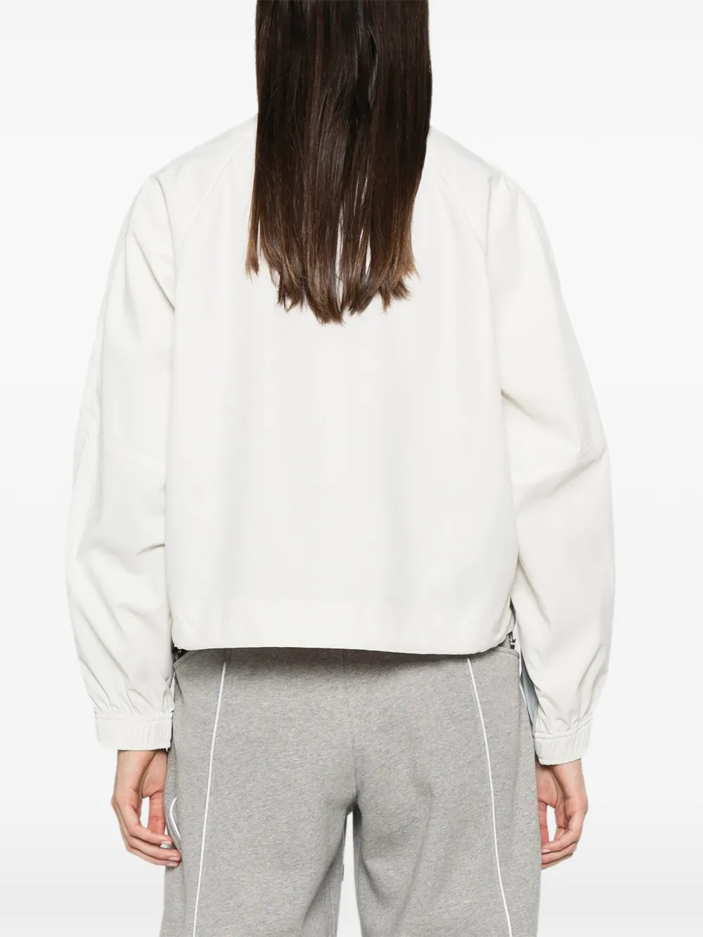 Patrizia Pepe colour-block high-neck jacket Beige