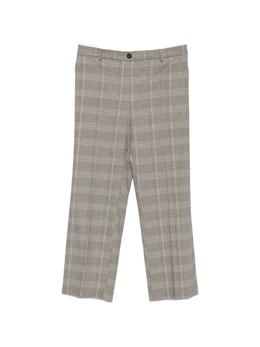 Patrizia Pepe checked oversized-waist trousers - Grigio