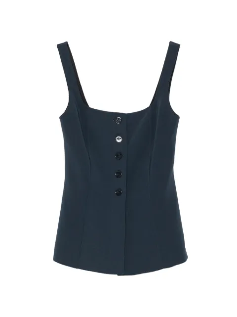 Patrizia Pepe button-up stretch-crêpe top