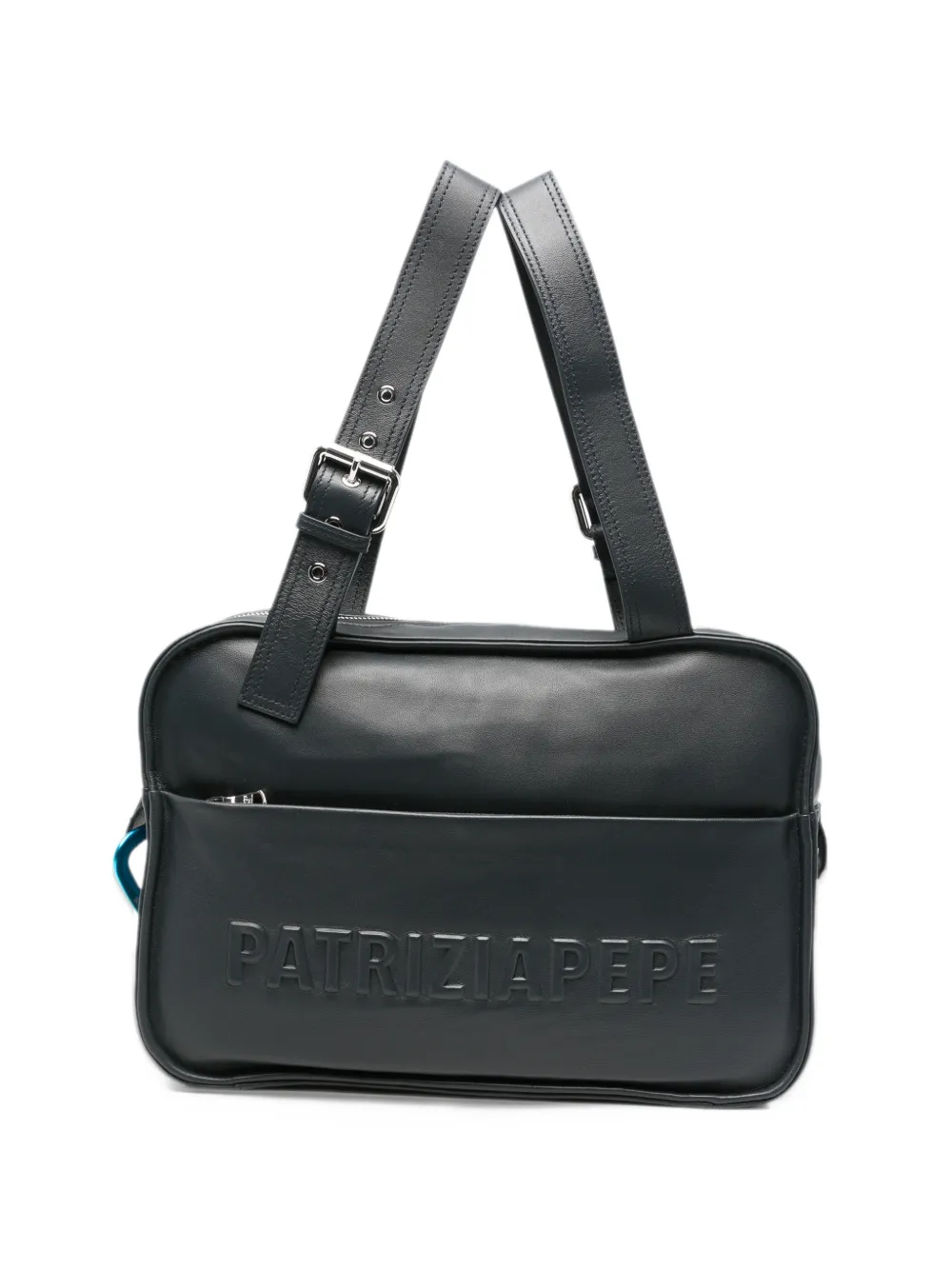 Patrizia Pepe (IM)PERFECTION leather shoulder bag Blauw