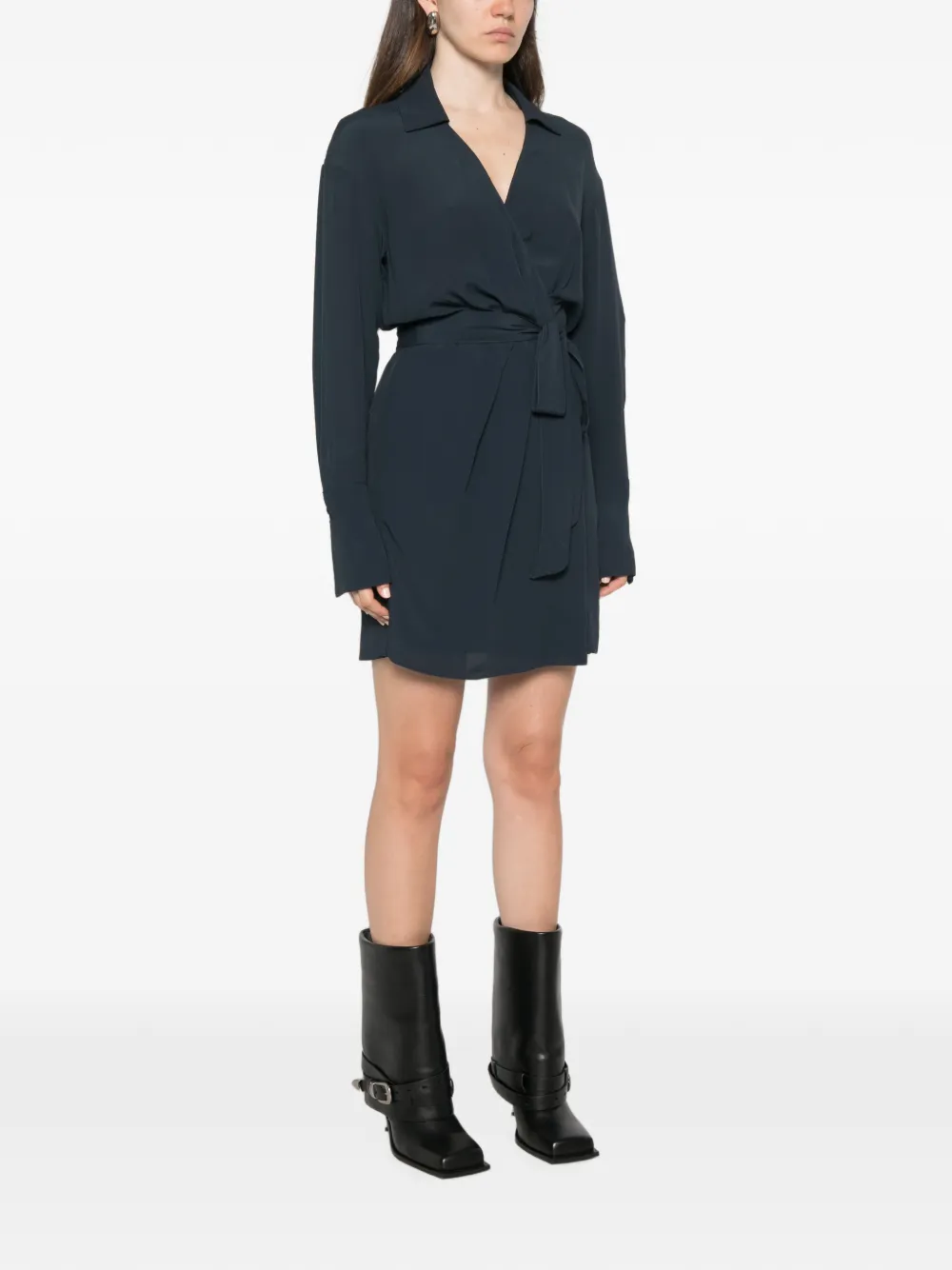 Patrizia Pepe Wikkeljurk met gestrikte taille Blauw
