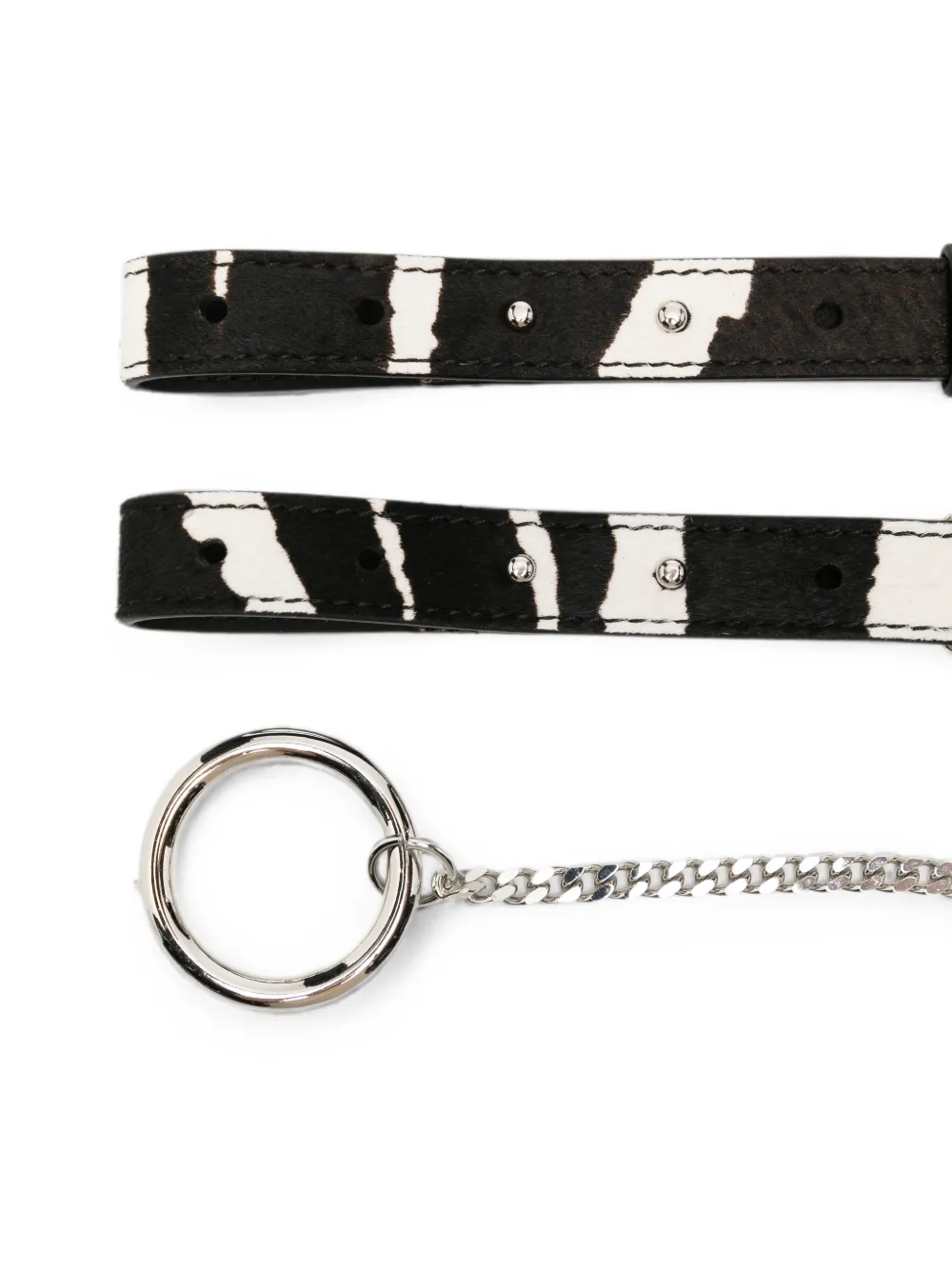 Patrizia Pepe zebra-print chain-detail belt Zwart