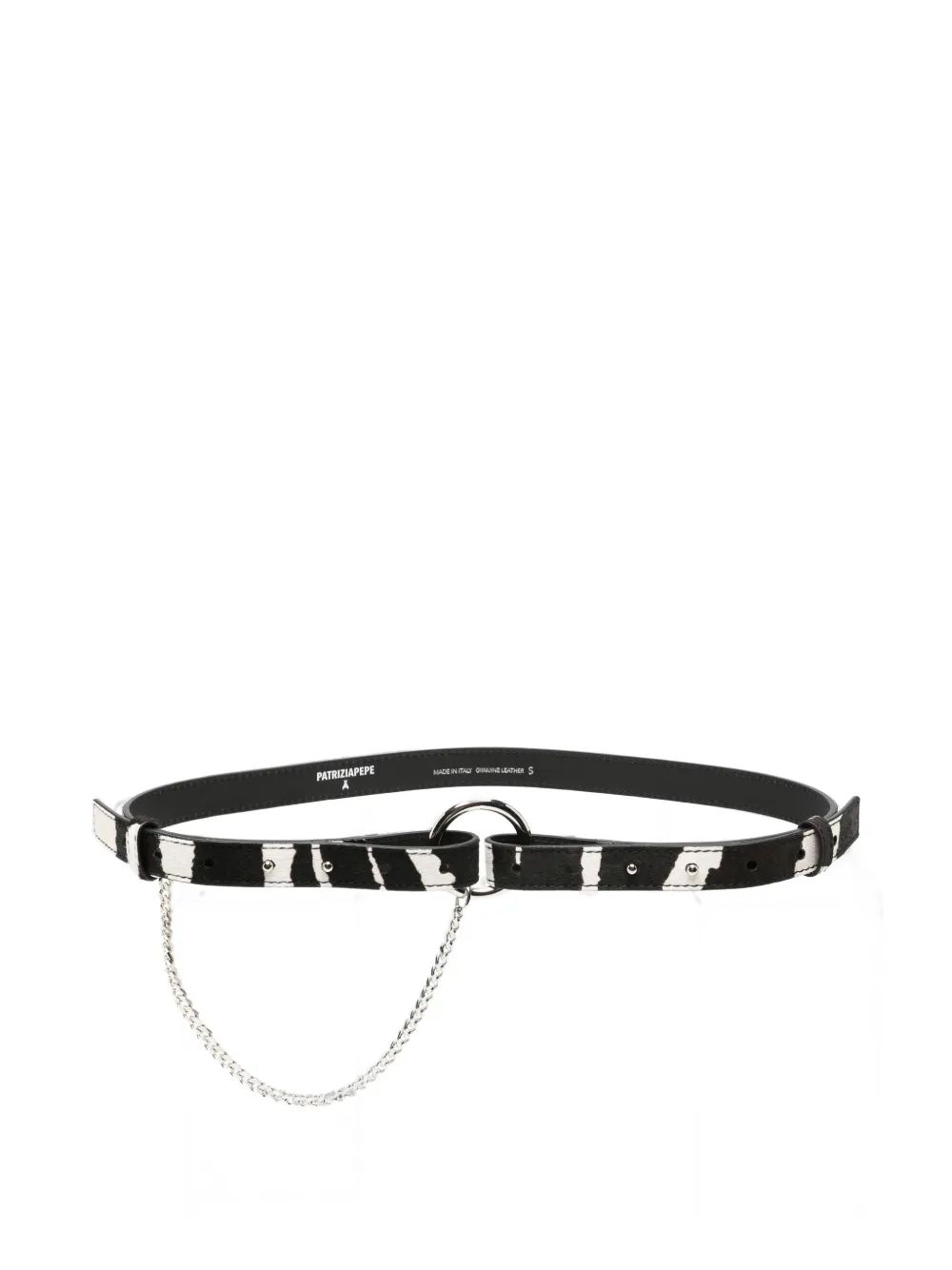 Patrizia Pepe zebra-print chain-detail belt - Nero