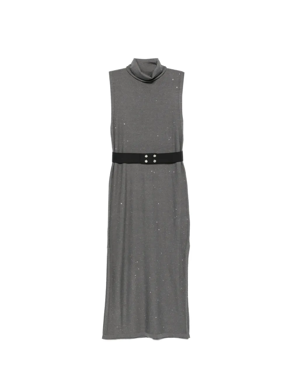 Patrizia Pepe belted sequin-embellished dress - Grau