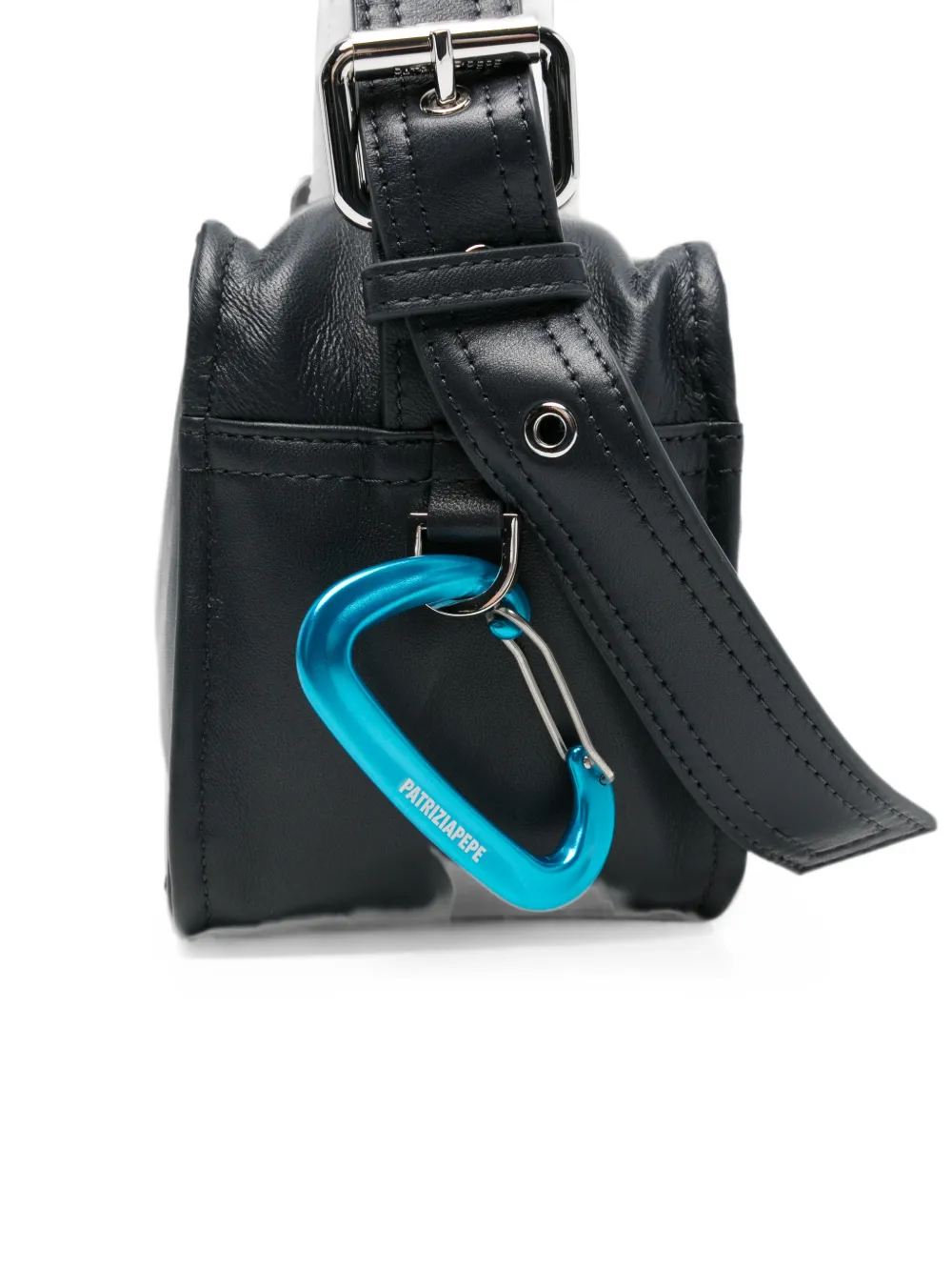 Patrizia Pepe Leren schoudertas Blauw