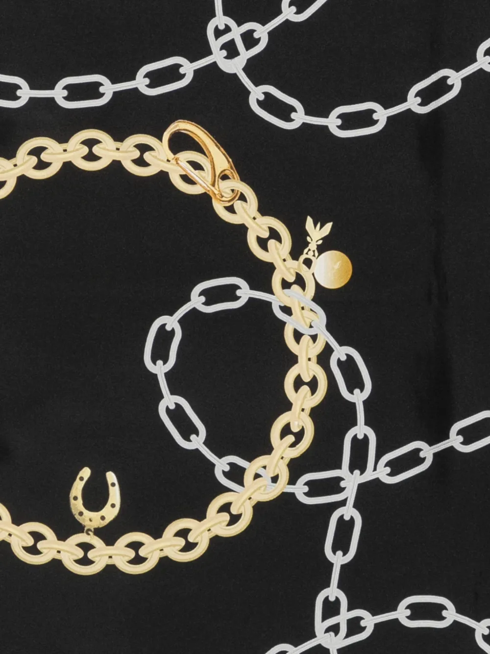 Patrizia Pepe sjaal met ketting Zwart
