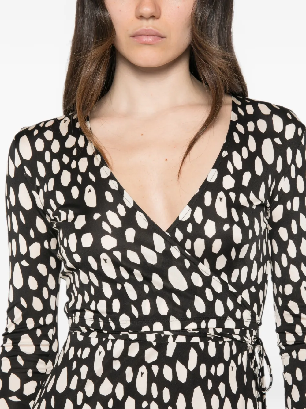 Patrizia Pepe Mini-wikkeljurk met print Zwart