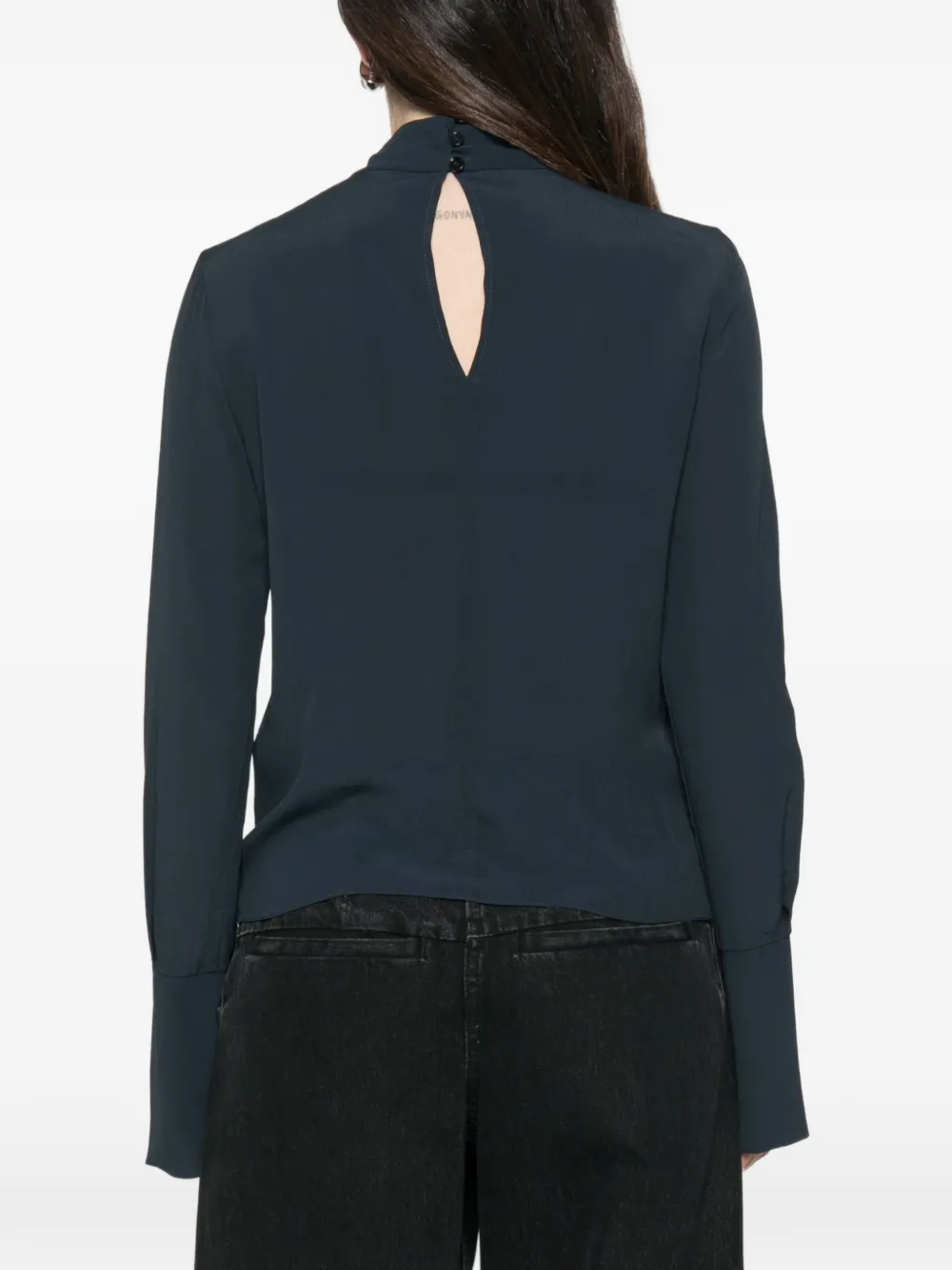 Patrizia Pepe Gedrapeerde blouse Blauw