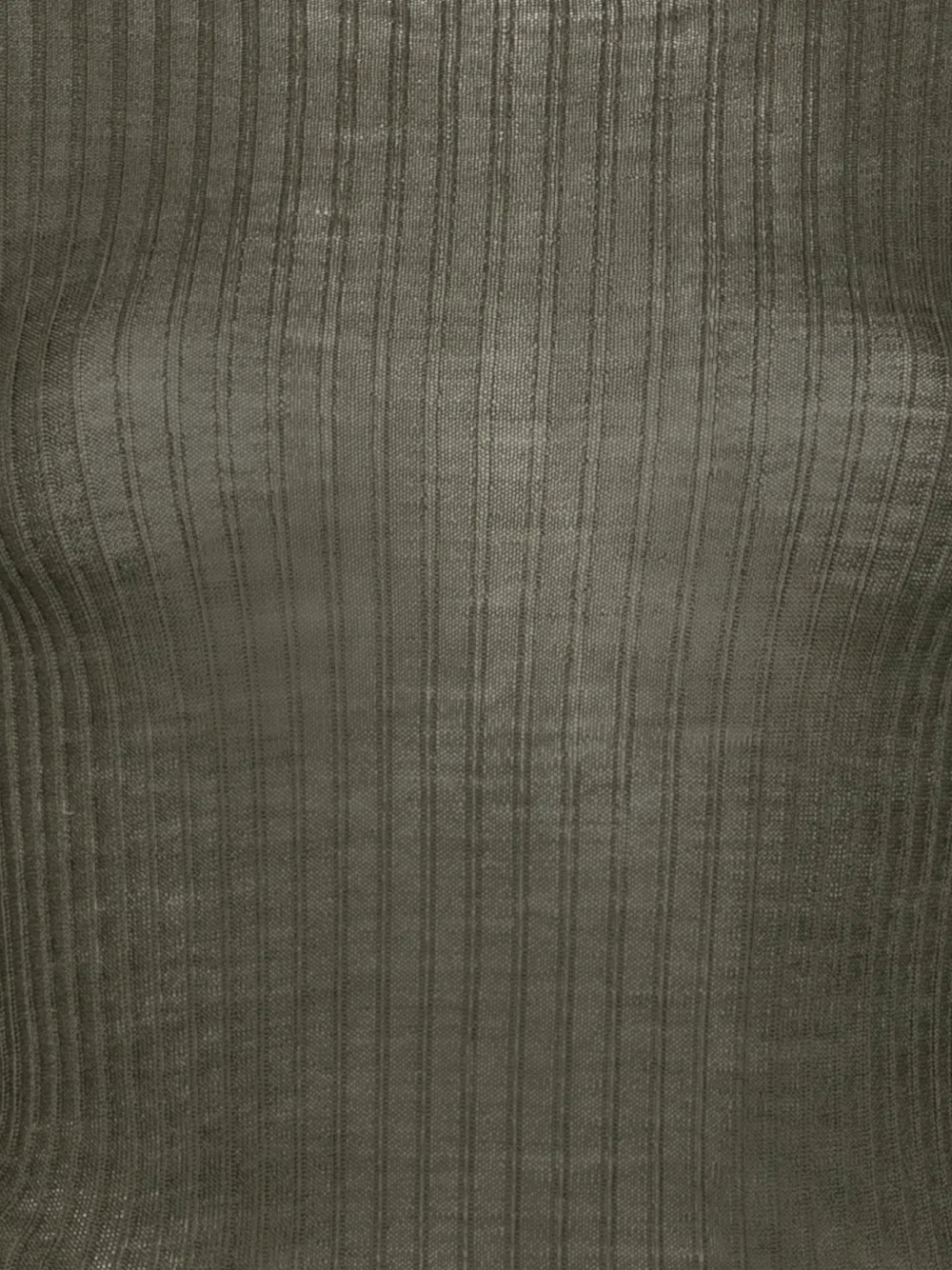 Patrizia Pepe ribbed funnel-neck sweater Groen