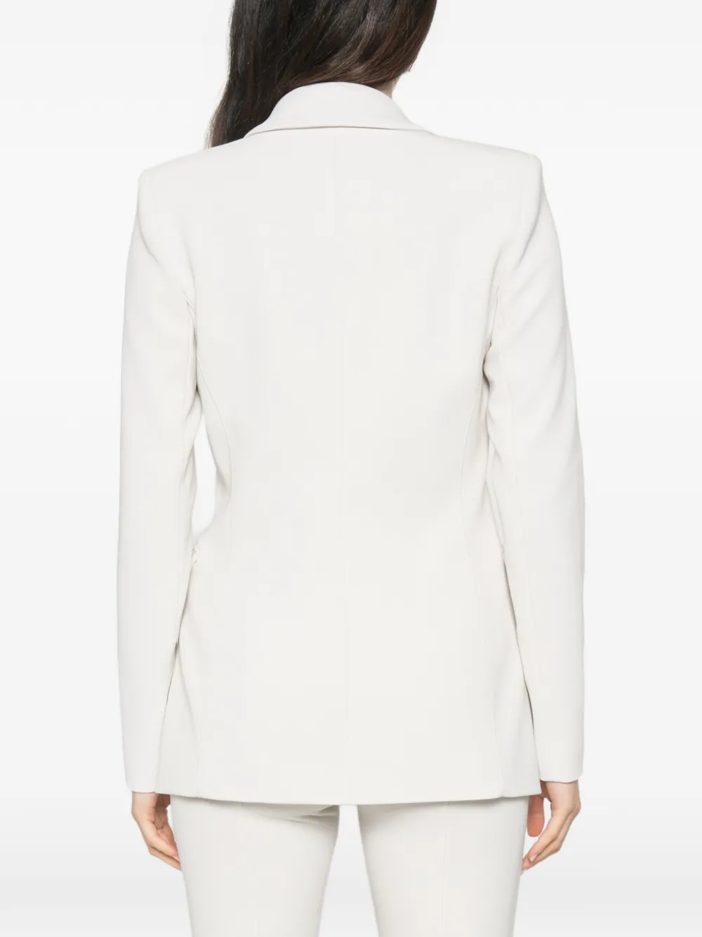 Patrizia Pepe Blazer met enkele rij knopen en ritsmanchetten Grijs
