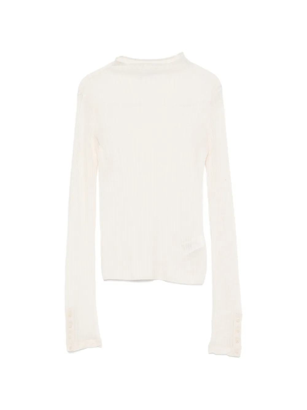 Patrizia Pepe ribbed funnel-neck knit - Toni neutri