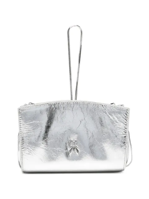 Patrizia Pepe laminated leather clutch bags
