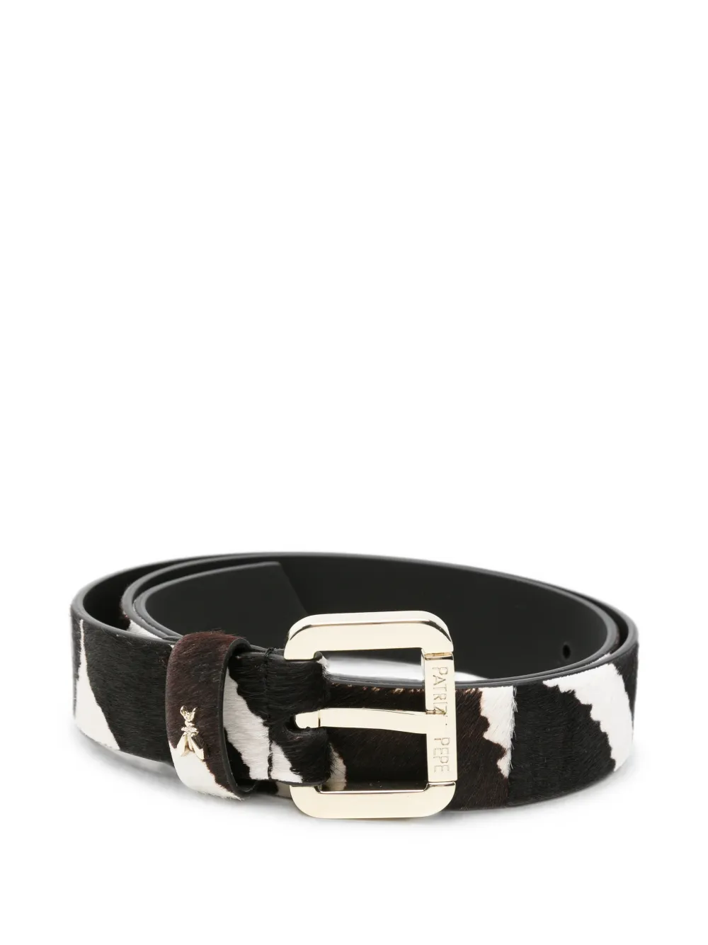 Patrizia Pepe Gürtel mit Zebra-Print - Weiß