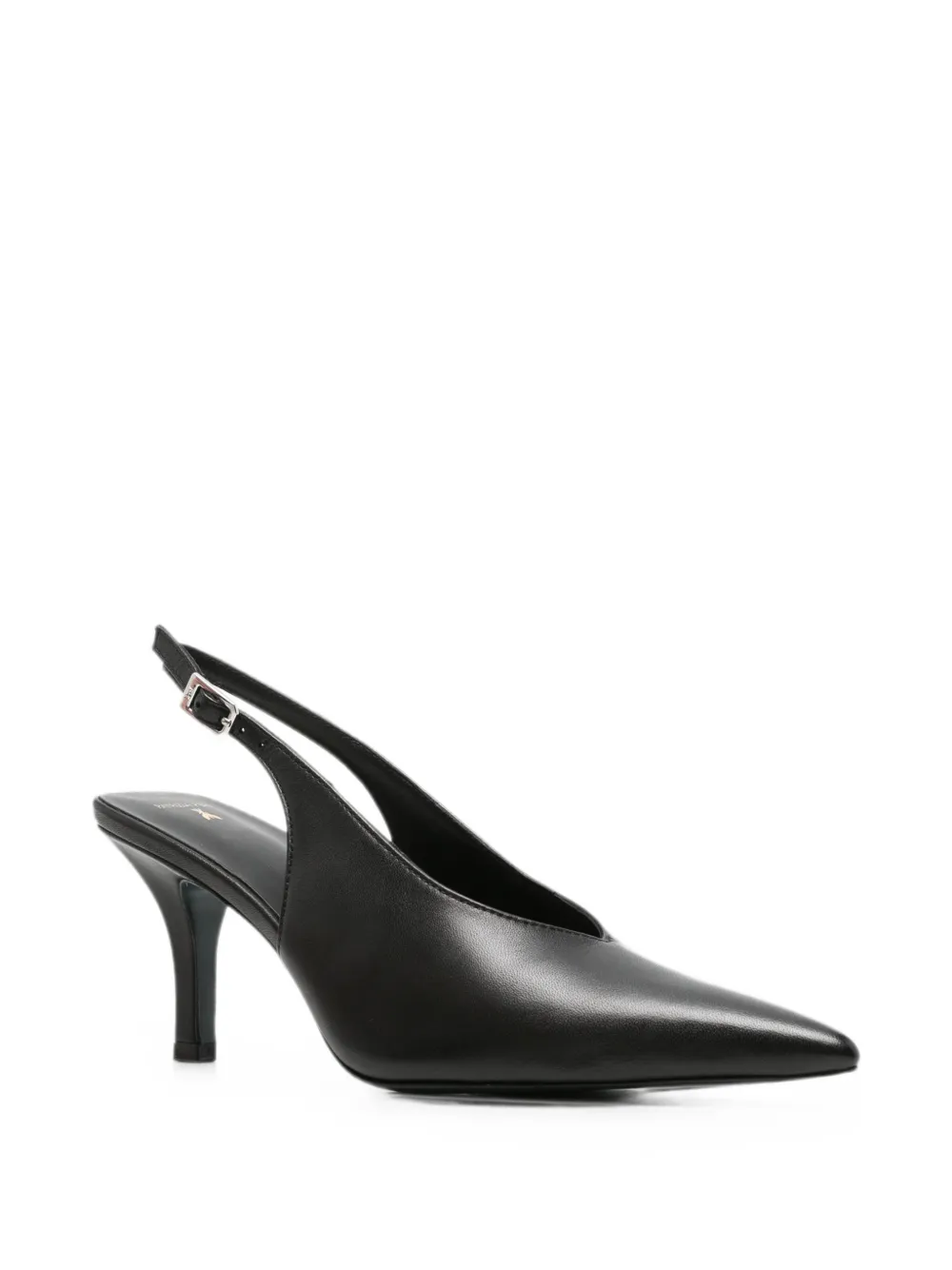 Patrizia Pepe pointed-toe buckled slingback pumps Zwart