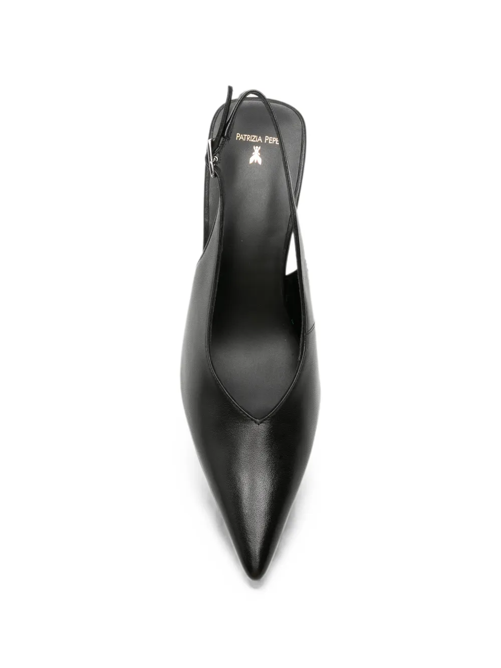 Patrizia Pepe pointed-toe buckled slingback pumps Zwart