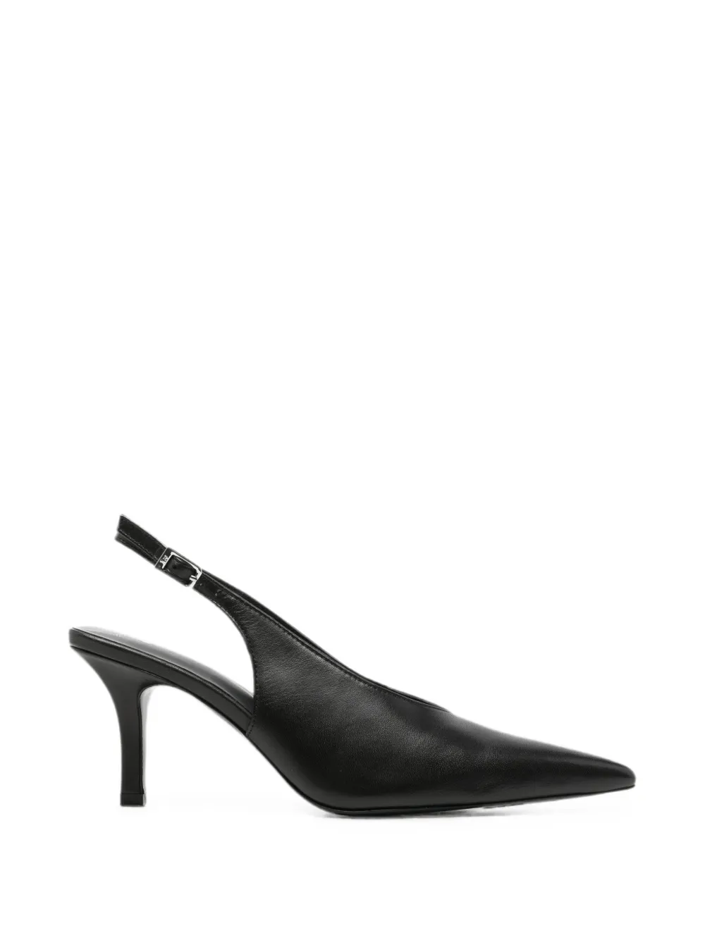 Patrizia Pepe pointed-toe buckled slingback pumps Zwart