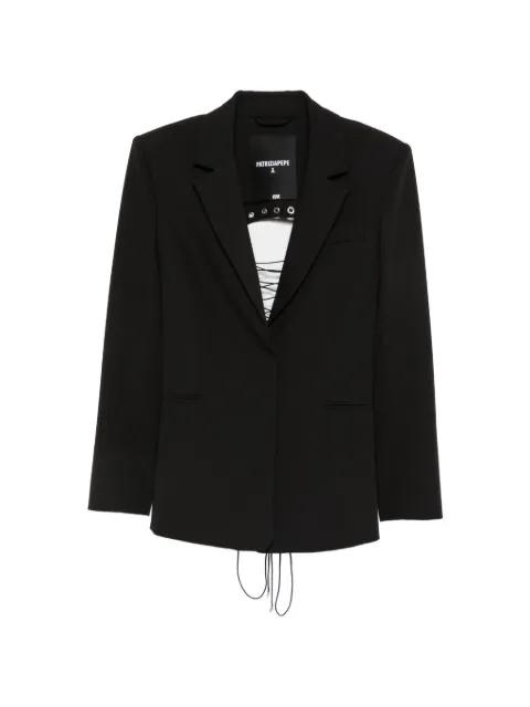 Patrizia Pepe lace-up structured blazer