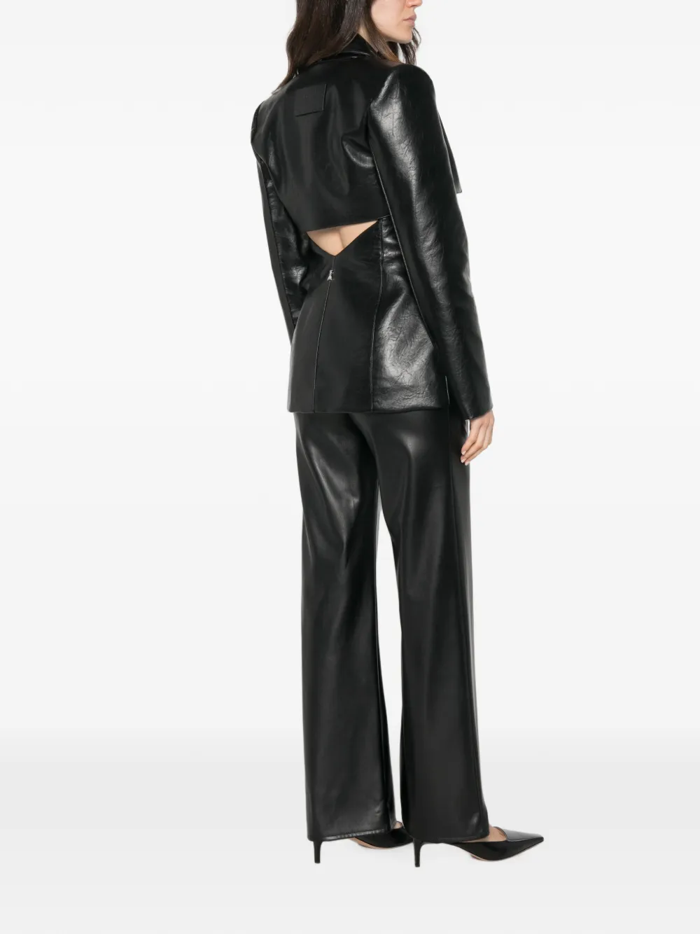 Patrizia Pepe Gecoate blazer met uitgesneden details Zwart