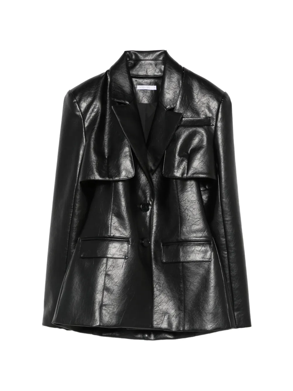Patrizia Pepe cut-out coated blazer - Schwarz