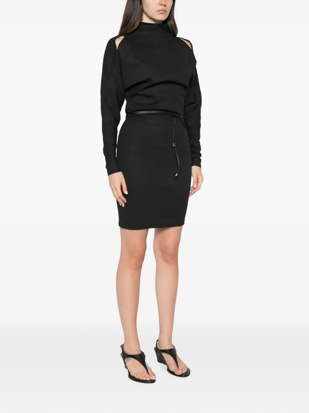 Patrizia Pepe Mini-jurk met uitgesneden details Zwart