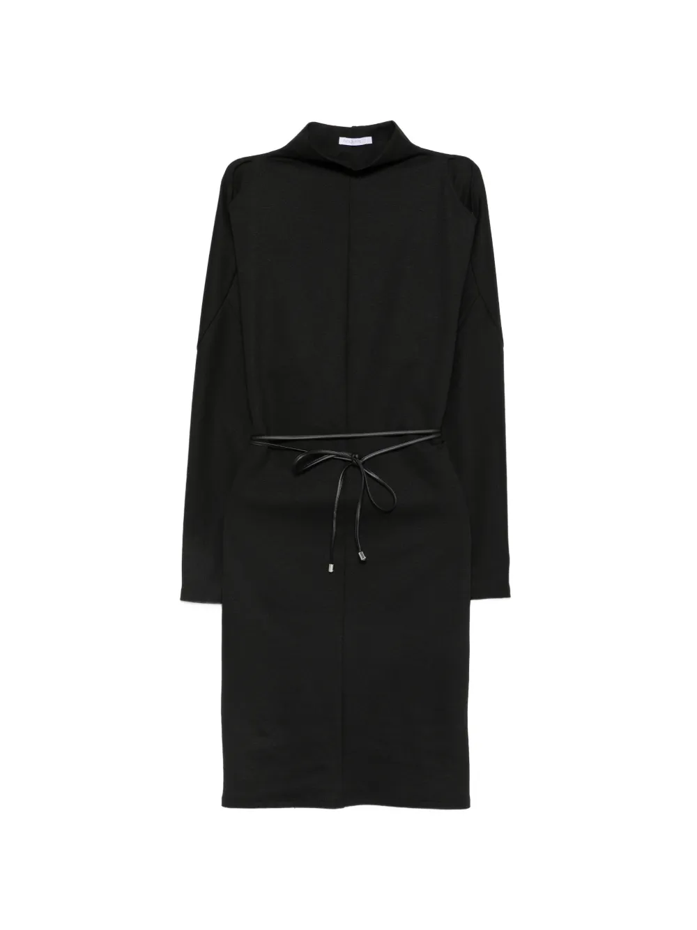 Patrizia Pepe cut-out-shoulder mini dress - Schwarz