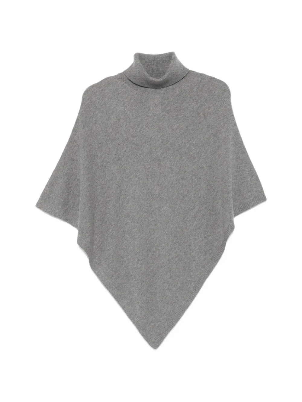 Patrizia Pepe asymmetric roll-neck poncho Grijs