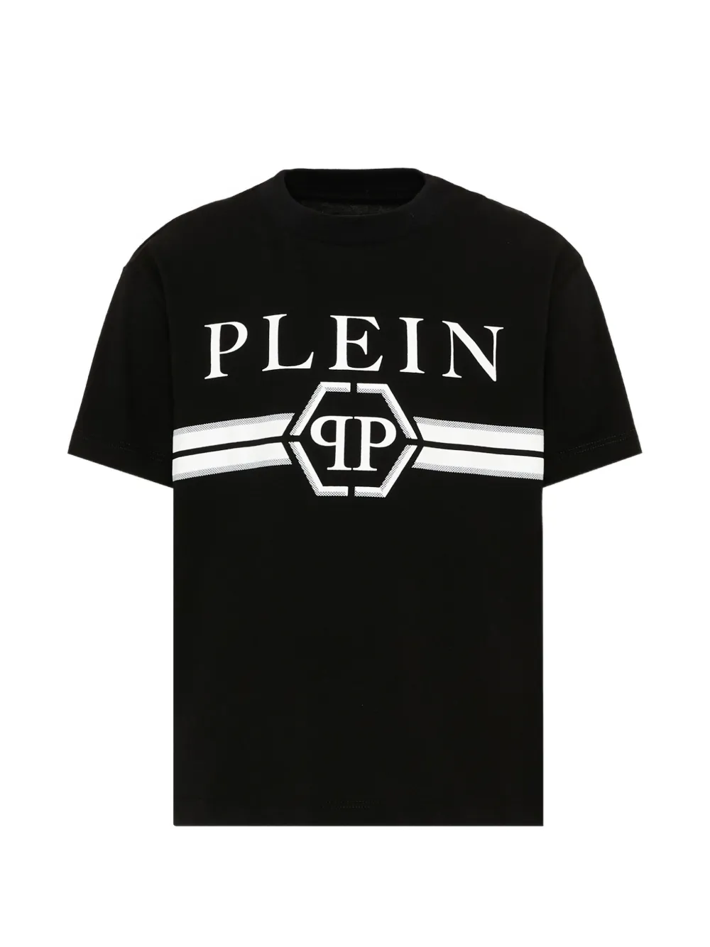 Philipp Plein Junior logo-print cotton T-shirt - Nero