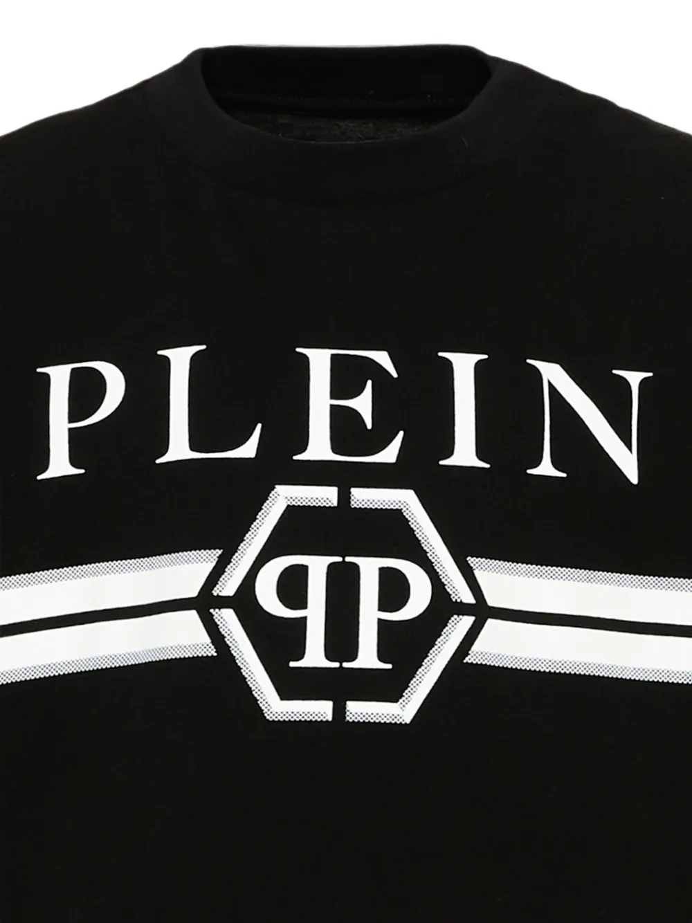 Philipp Plein Junior Katoenen T-shirt met logoprint Zwart