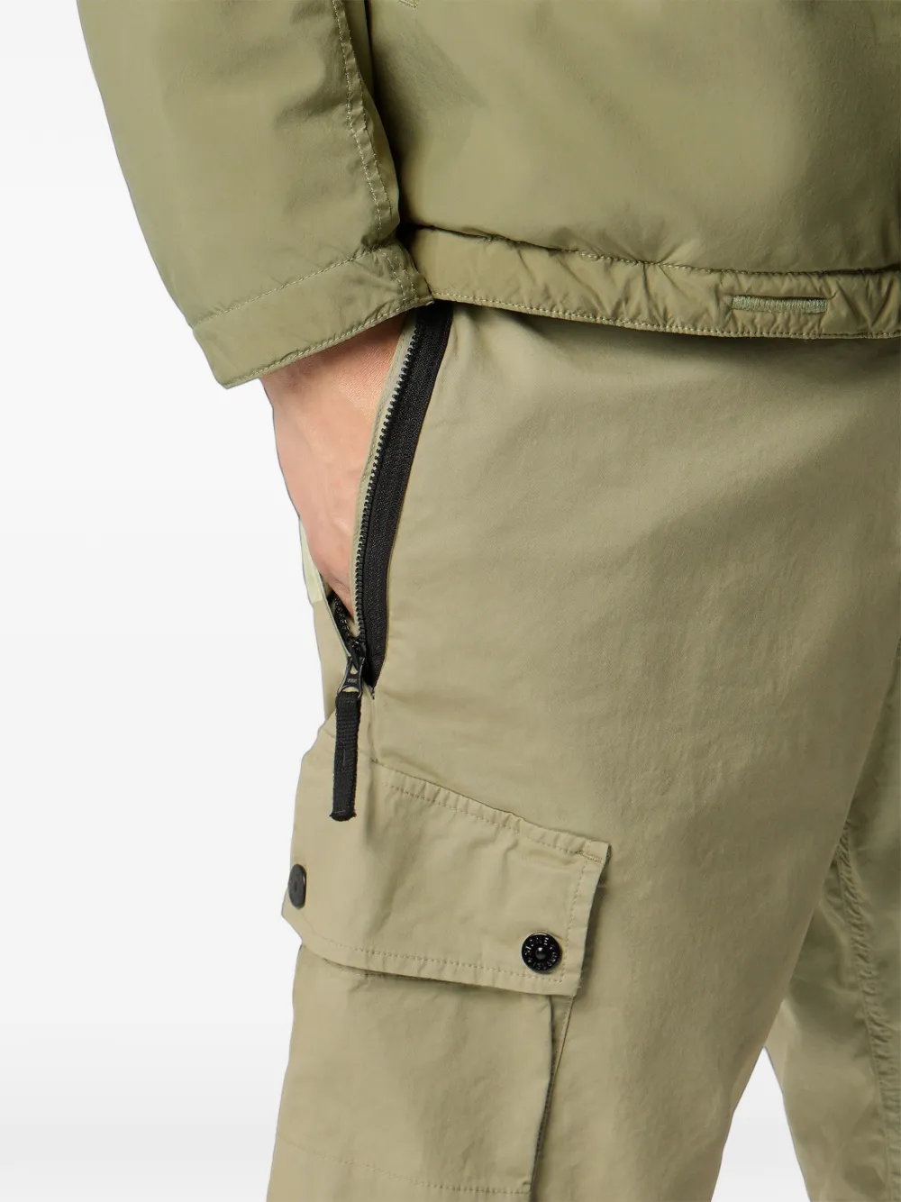 Stone Island Twill slim-fit cargo bermuda shorts van biologisch stretch-katoen met ritszakken Beige