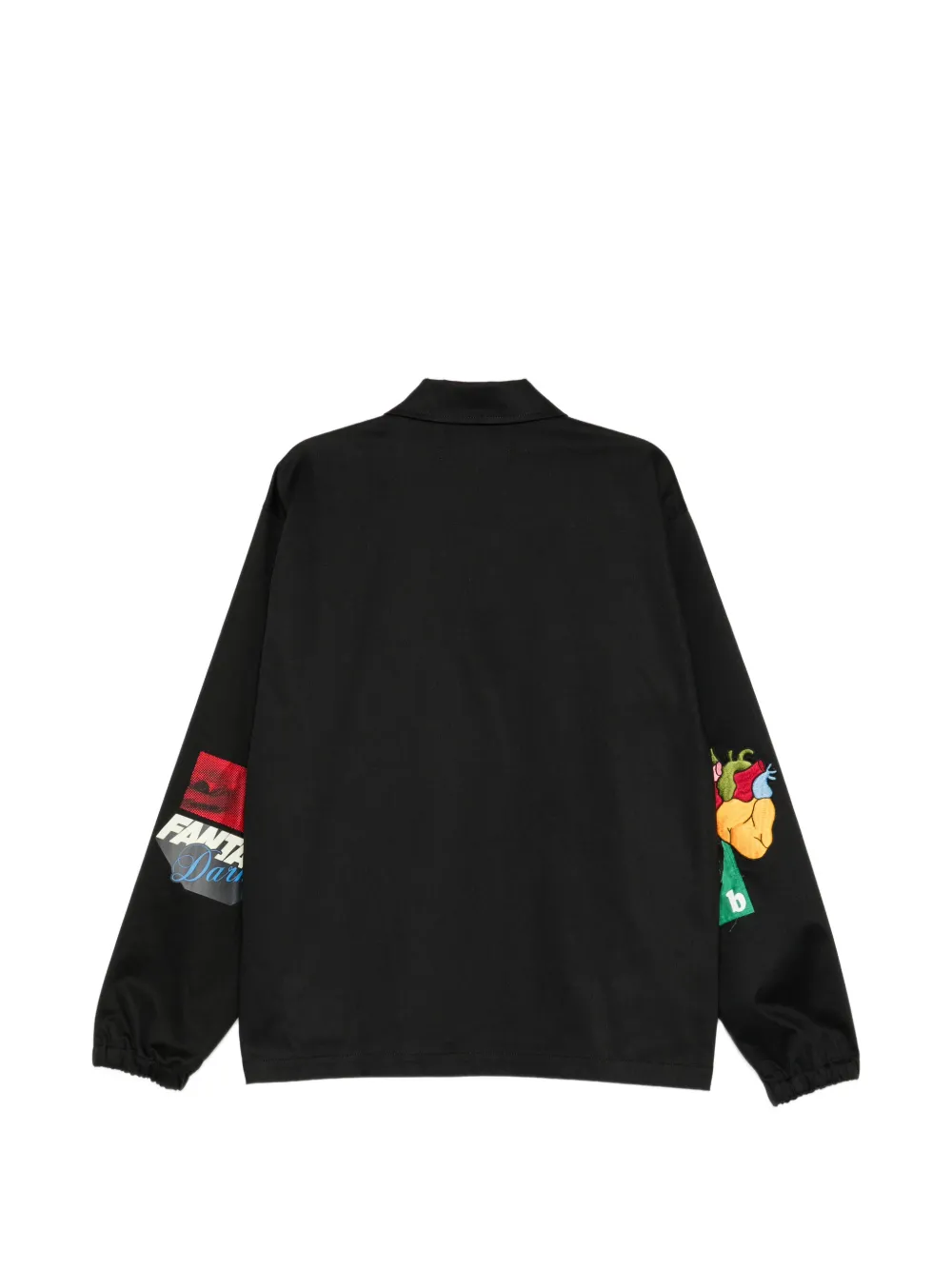 Undercover logo patched press-stud coach jacket Zwart