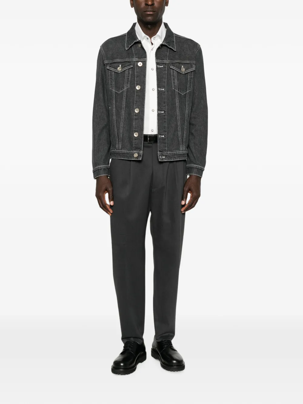 Eleventy Denim jack Zwart