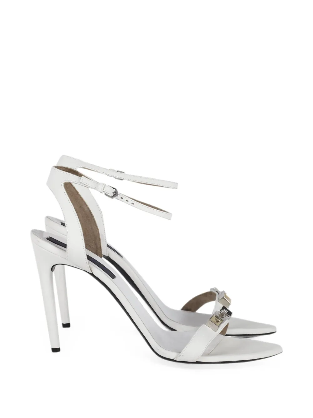Proenza Schouler geometric-hardware ankle-strap sandals - Weiß