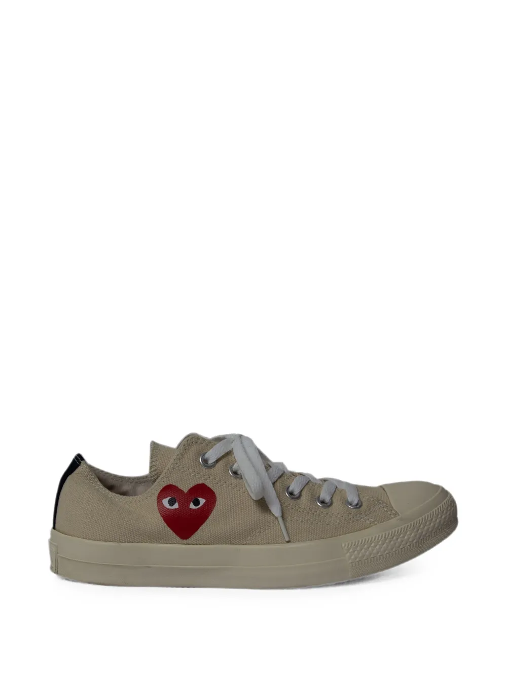 Comme Des Garçons Pre-Owned x Converse heart-print sneakers - Nude