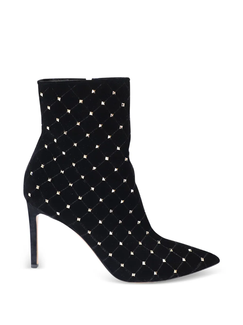 Valentino Garavani Pre-Owned Rockstud quilted ankle boots - Nero