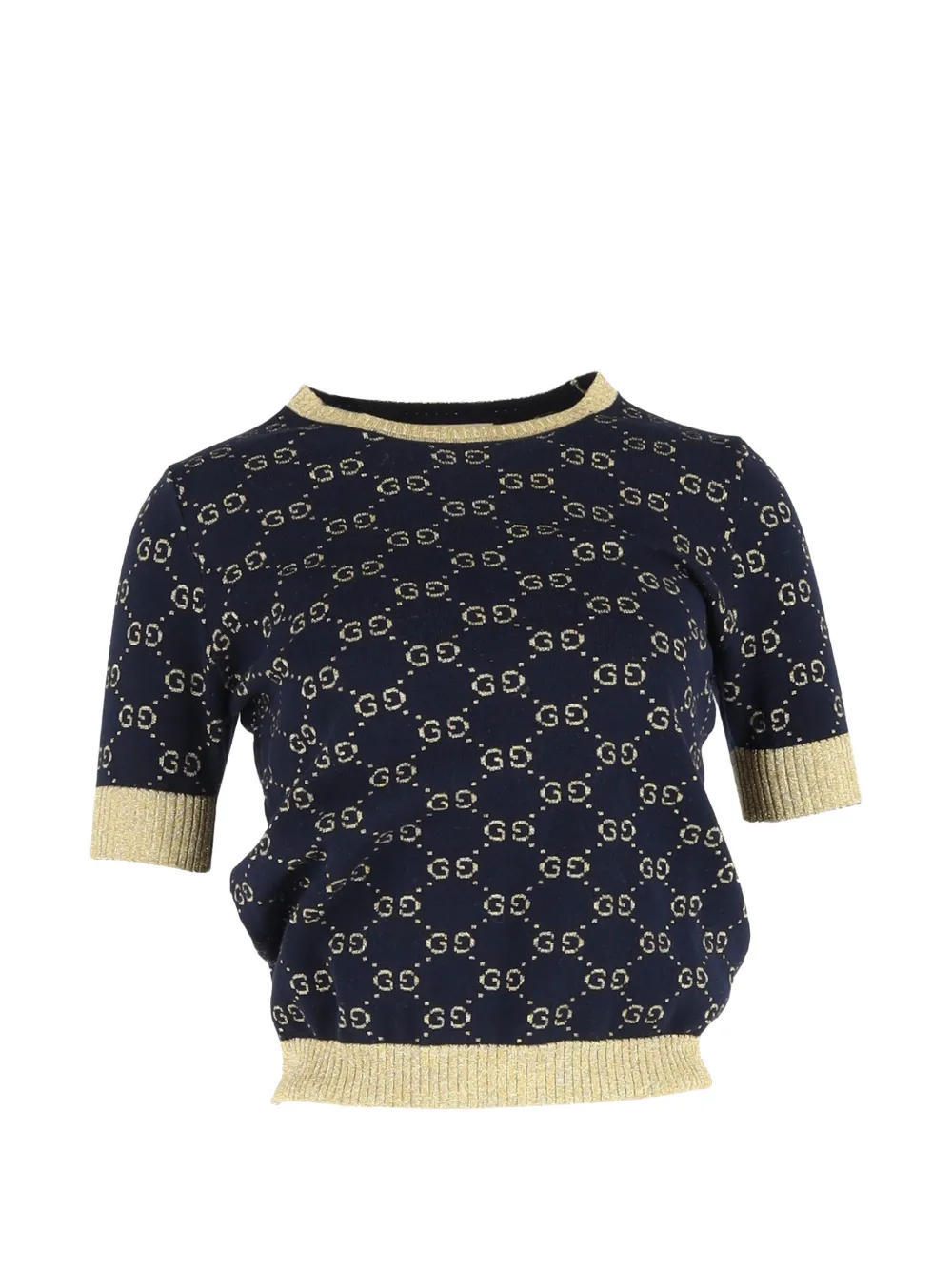Gucci Pre-Owned GG Lamé top - Blu
