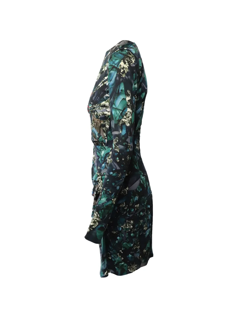 Peter Pilotto geometric-print ruched dress - Black