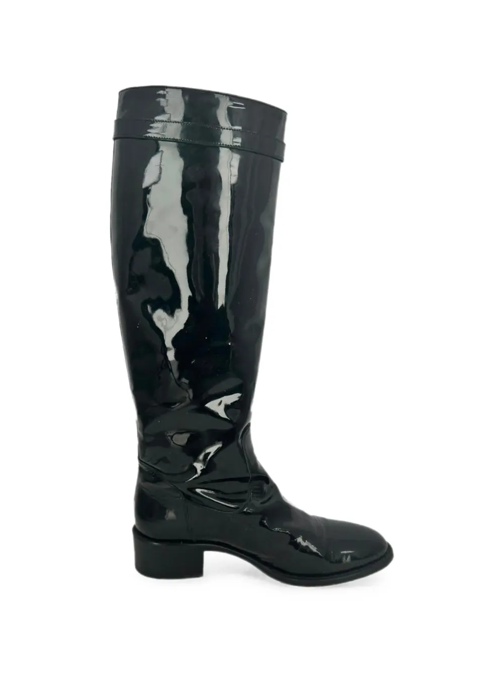 Fendi Pre-Owned 2010s buckle detail riding boots - Schwarz