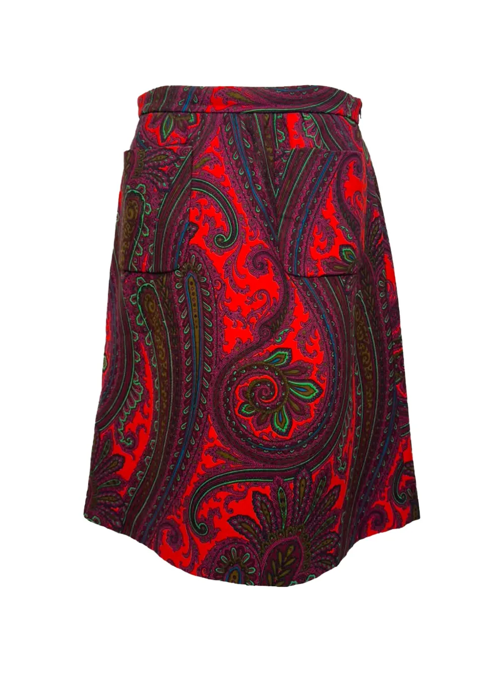 Miu Miu Pre-Owned paisley-print A-line mini skirt - Rosso