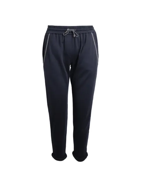 Brunello Cucinelli Vintage Monili-trim drawstring track pants