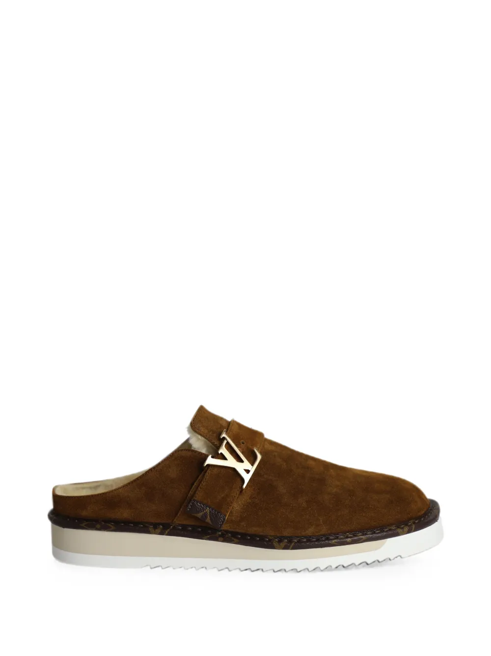 Louis Vuitton Pre-Owned Cosy LV initial hardware mules - Marrone