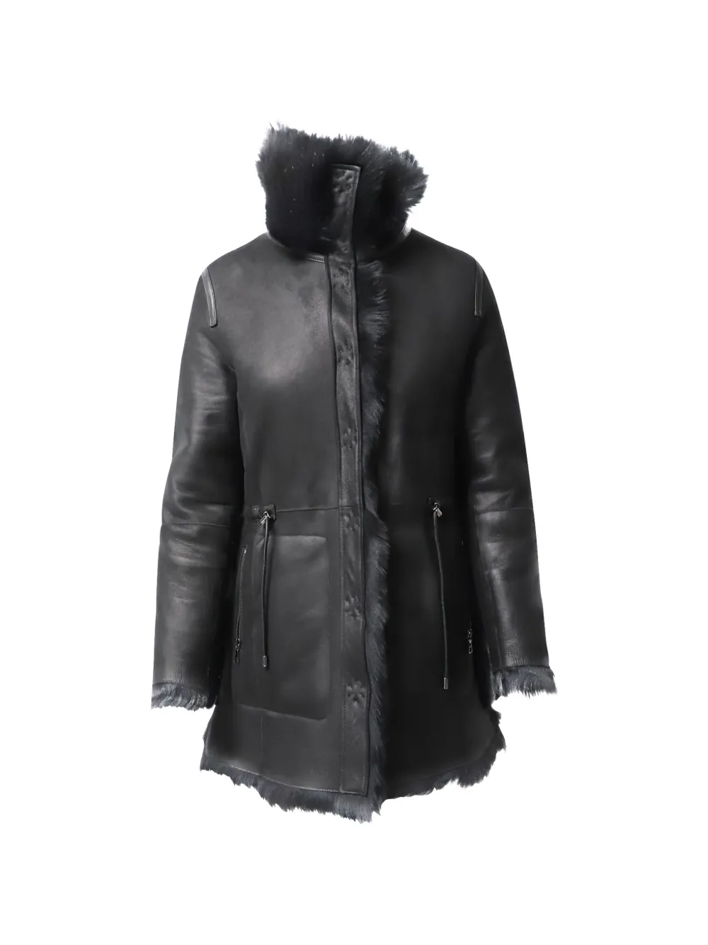 Yves Salomon reversible shearling parka - Black