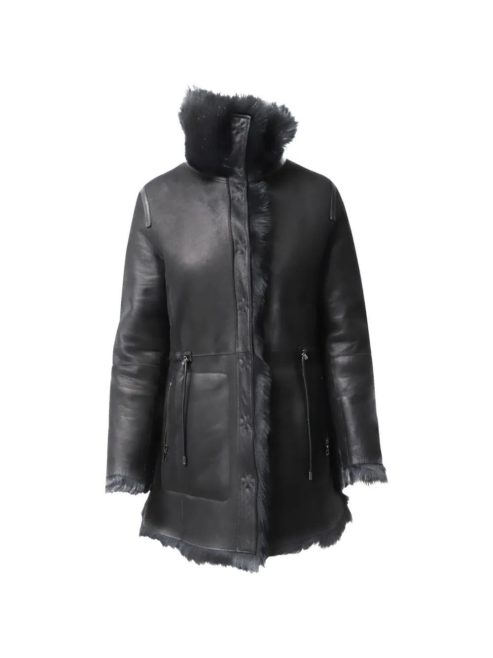 Yves Salomon reversible shearling parka - Black